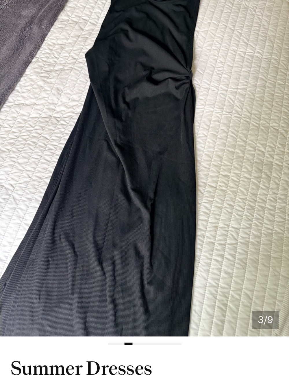 SHEIN Black High-Slit Sleeveless Swim Cover-Up Dress - Picture 3 of 4